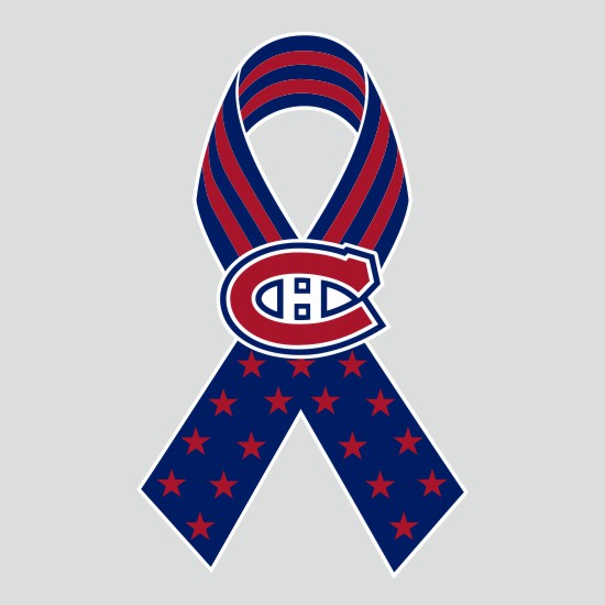 Montreal Canadiens Ribbon American Flag logo iron on paper